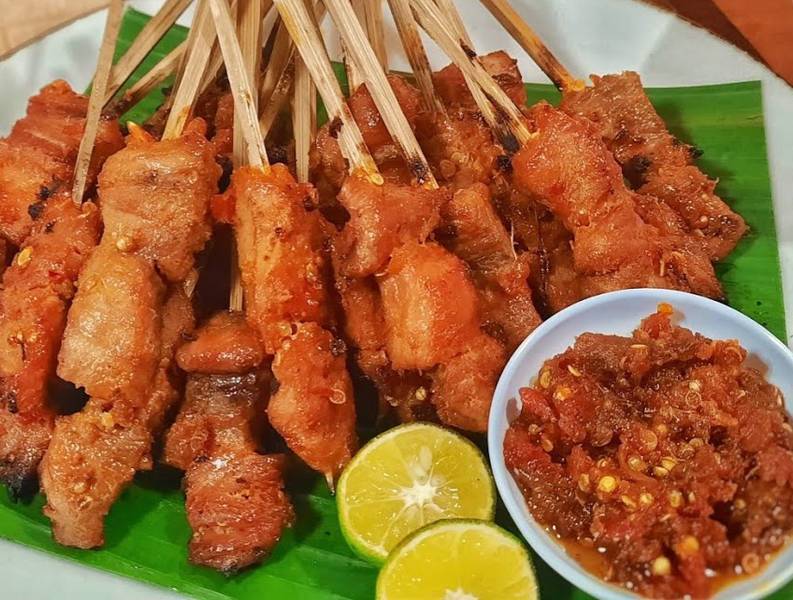 Sate ikan pari khas Kalimantan Utara